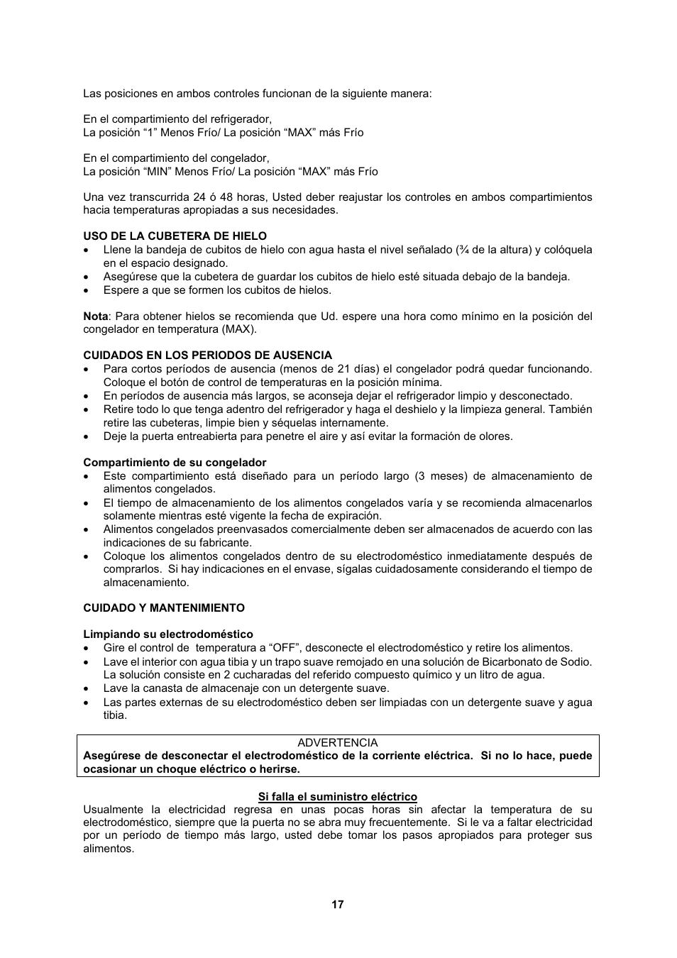 Avanti FF999PS User Manual | Page 17 / 20