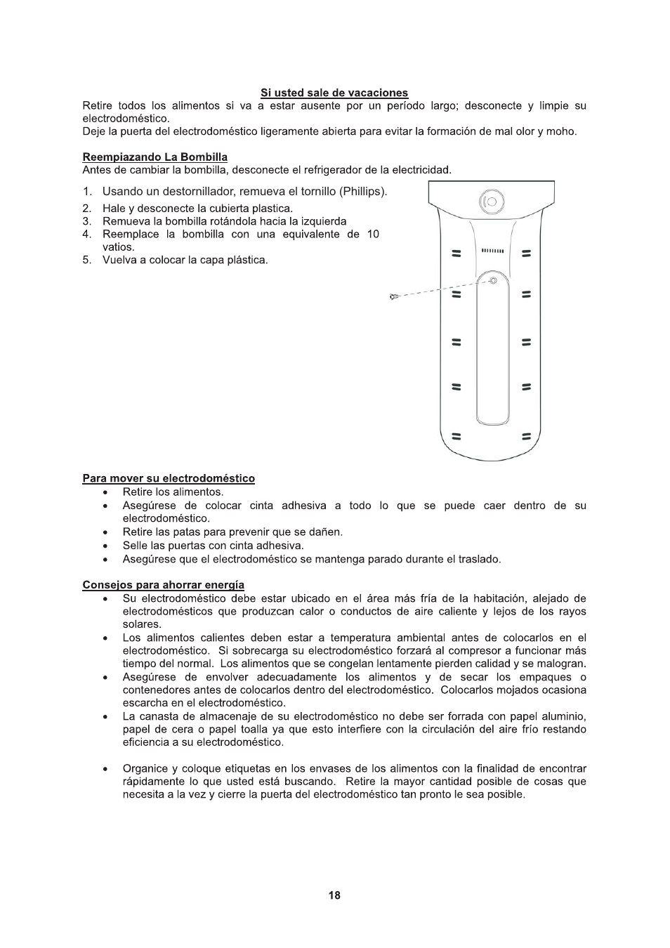 Avanti FF999PS User Manual | Page 18 / 20