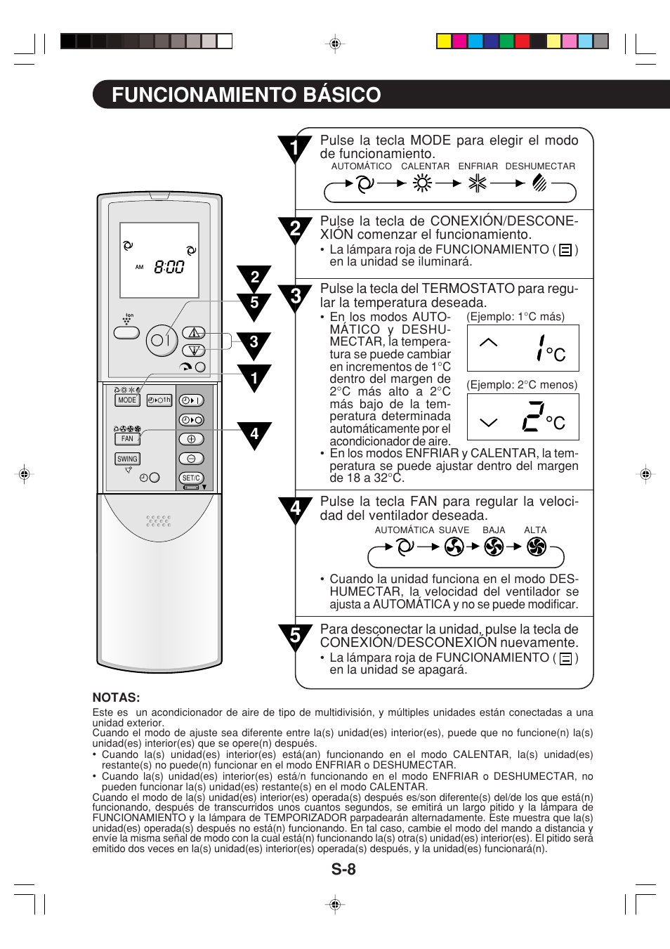 Funcionamiento básico 2 | Sharp GS-XPM12FR User Manual | Page 30 / 104