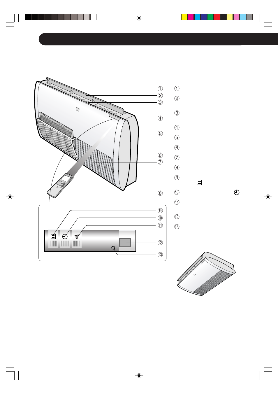 Nomi dei componenti, Unità interna | Sharp GS-XPM12FR User Manual | Page 46 / 104