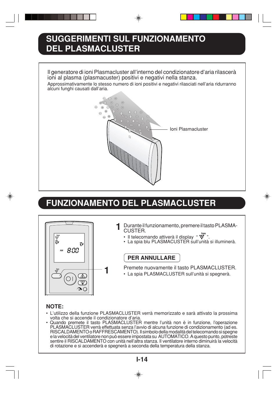 Suggerimenti sul funzionamento del plasmacluster, Funzionamento del plasmacluster | Sharp GS-XPM12FR User Manual | Page 56 / 104