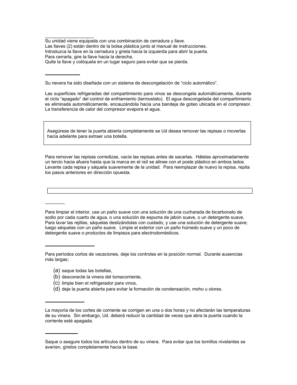 Avanti WC30SSR User Manual | Page 17 / 20