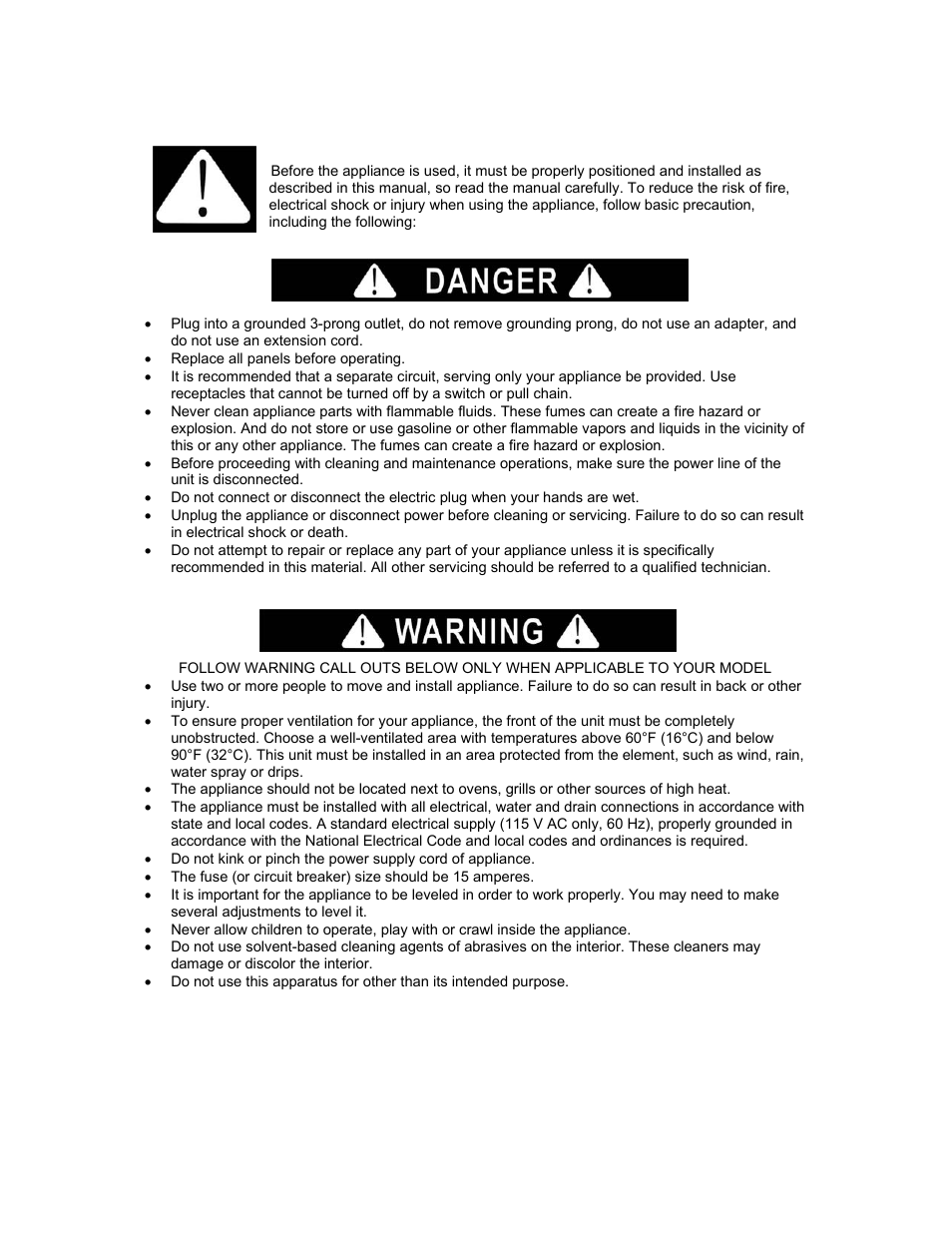 Avanti WC30SSR User Manual | Page 4 / 20