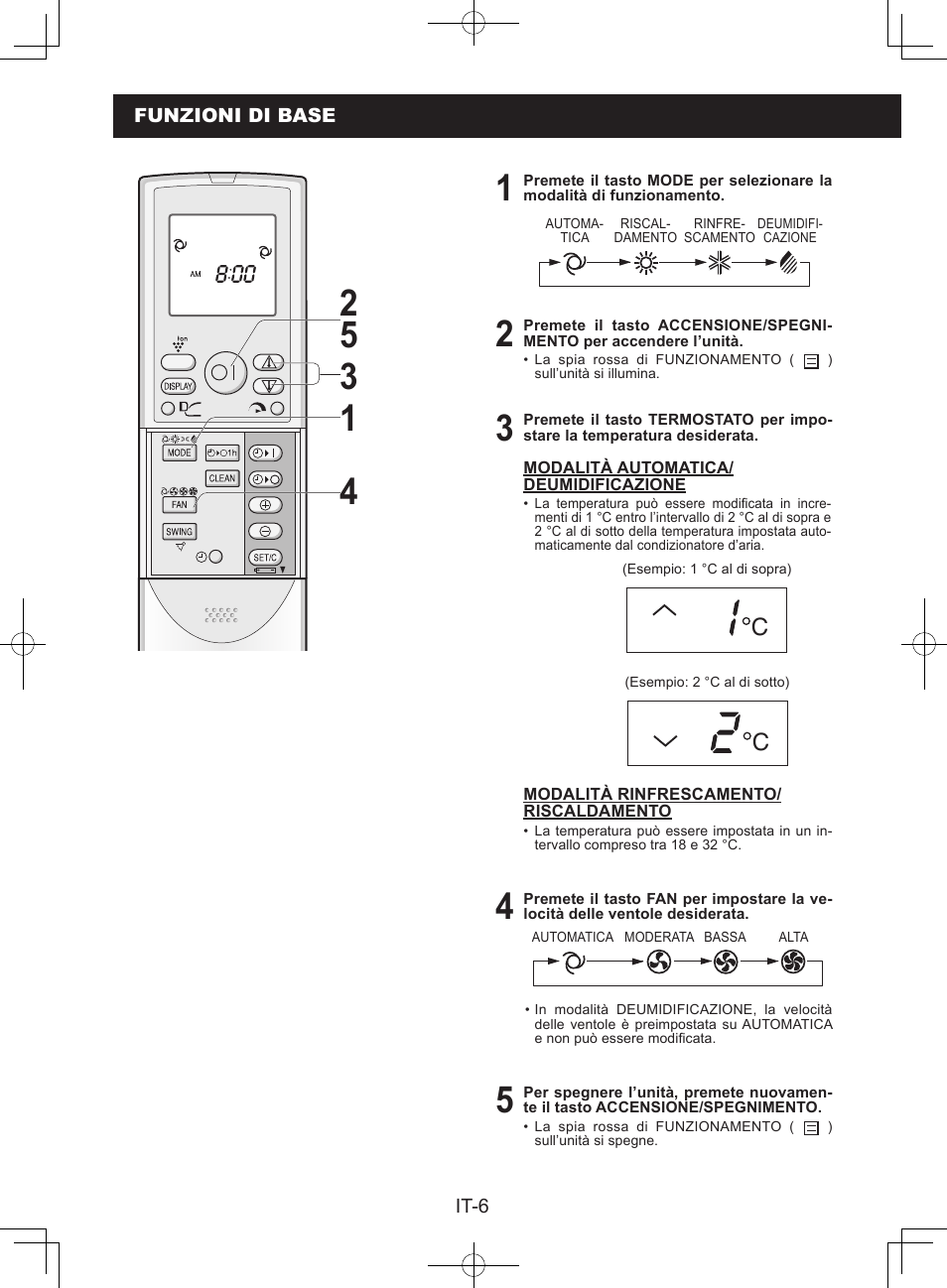 Funzioni di base | Sharp AY-XPC9JR User Manual | Page 56 / 116