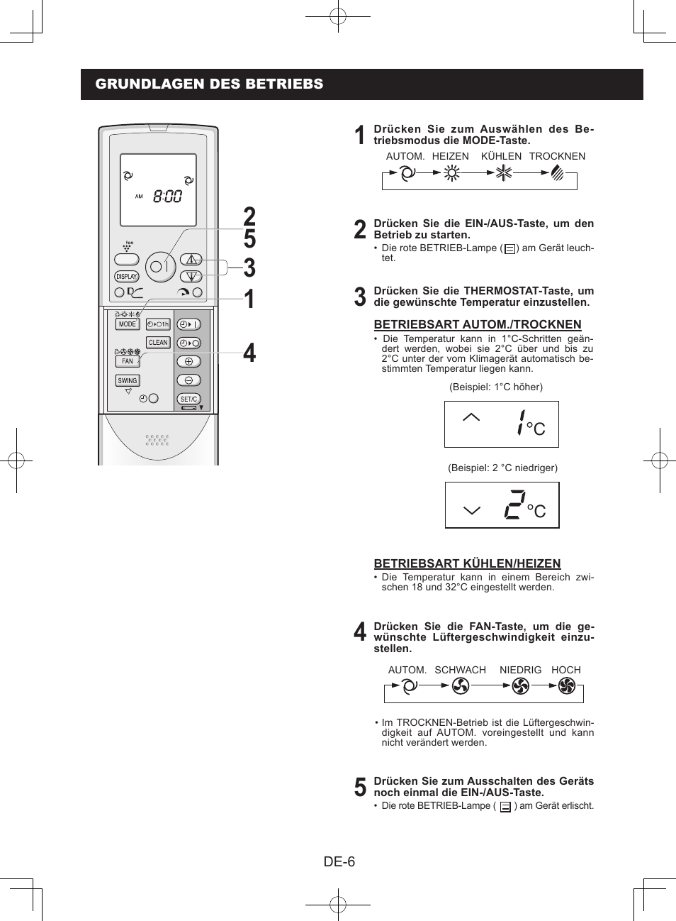 Grundlagen des betriebs | Sharp AY-XPC9JR User Manual | Page 72 / 116
