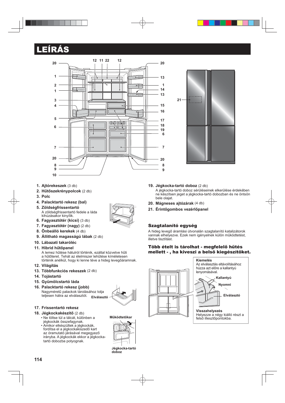 Leírás | Sharp SJ-FJ810VBK User Manual | Page 114 / 232