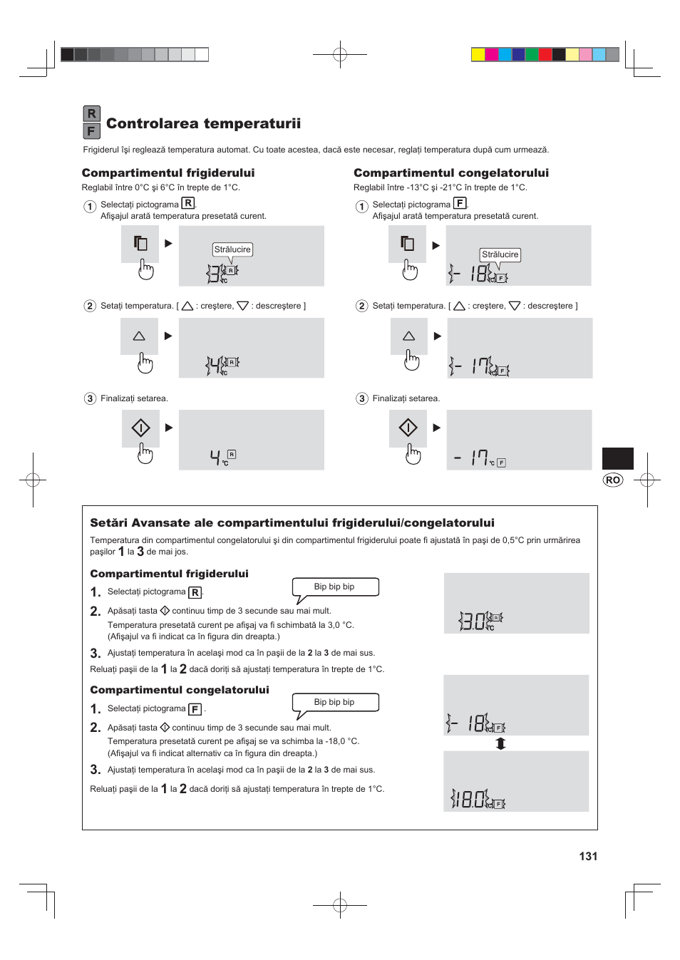 Controlarea temperaturii | Sharp SJ-FJ810VBK User Manual | Page 131 / 232