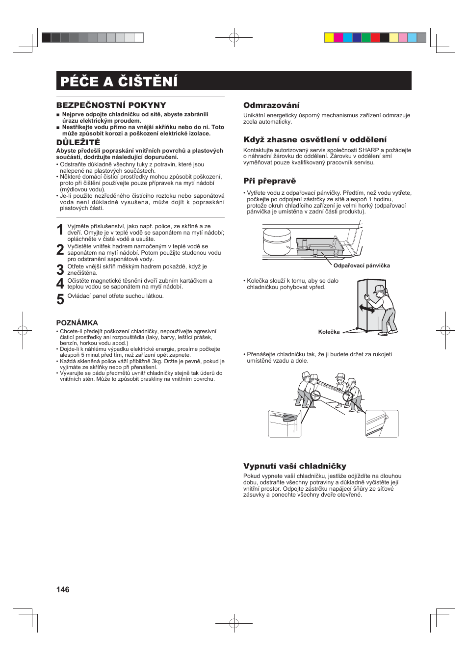 Péče a čištění | Sharp SJ-FJ810VBK User Manual | Page 146 / 232