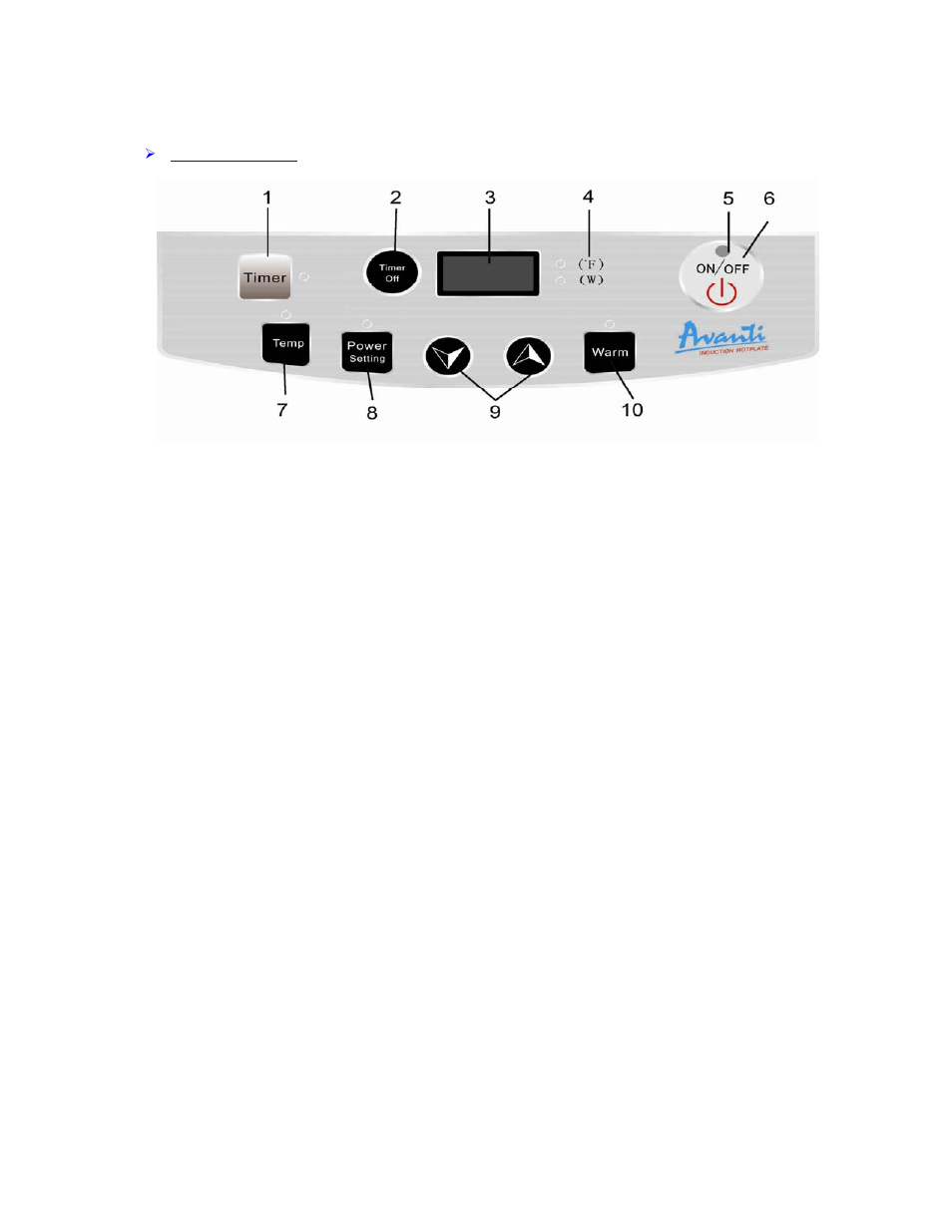 Operating your induction hotplate | Avanti IHP1500 User Manual | Page 10 / 24