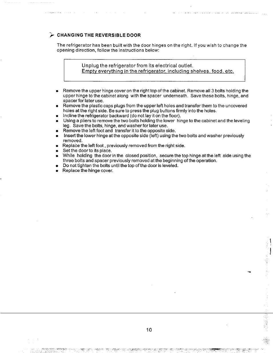 Avanti RM171W User Manual | Page 10 / 19