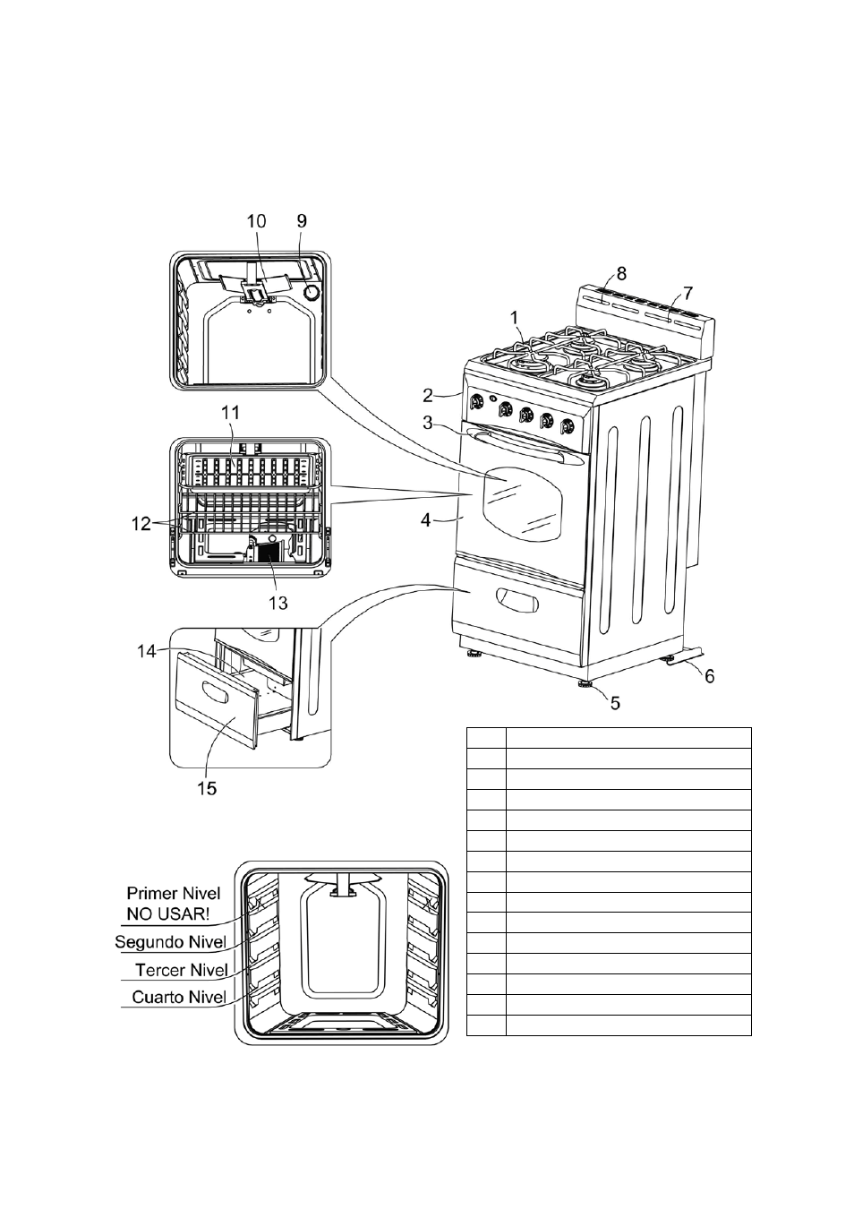 Piezas y caracteristicas | Avanti G2002CW User Manual | Page 35 / 58