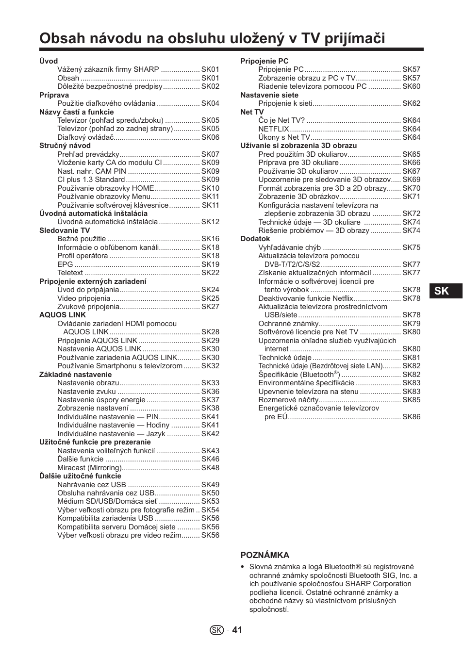 Sharp LC-70UHD80R User Manual | Page 41 / 60