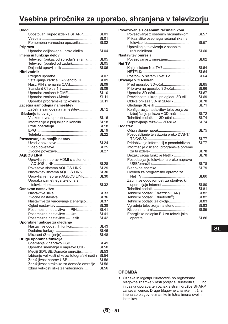 Sharp LC-70UHD80R User Manual | Page 51 / 60