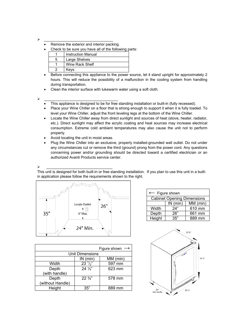 Avanti WC55SSR User Manual | Page 8 / 20