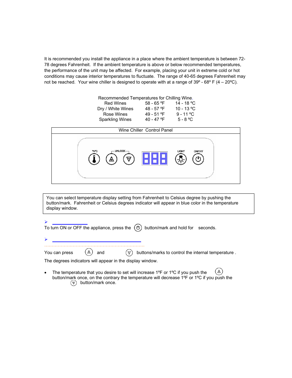 Avanti WC55SSR User Manual | Page 9 / 20