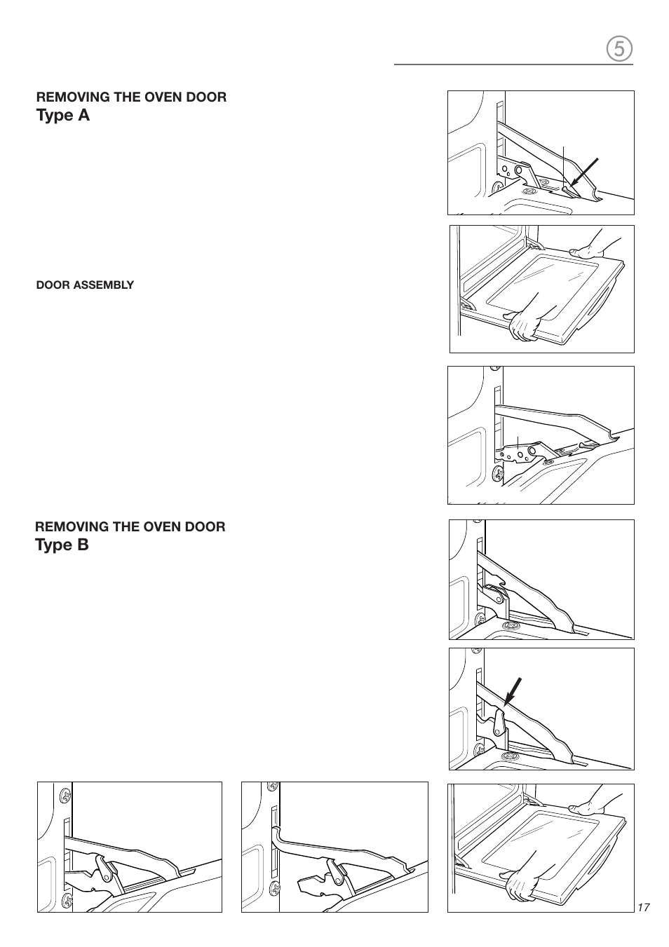 Type b, Type a | Avanti DG 2401 C User Manual | Page 17 / 40
