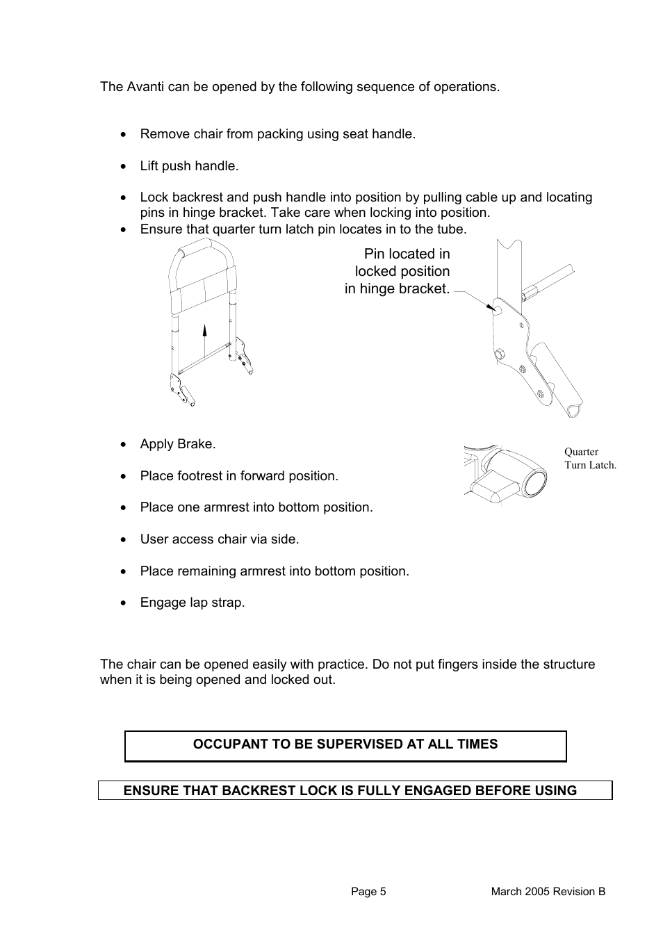 Avanti CHAIR User Manual | Page 5 / 14