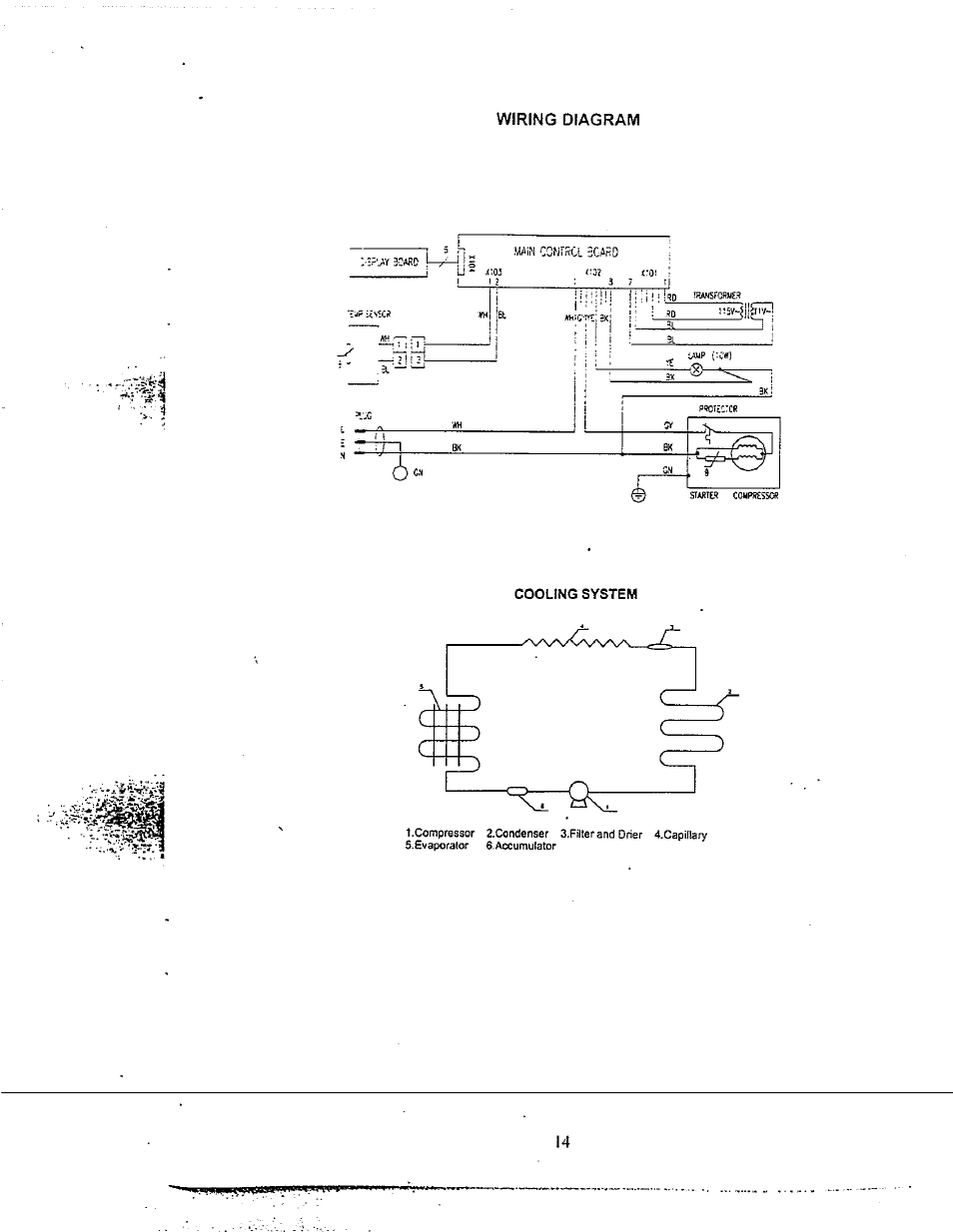 Wiring diagram | Avanti WC600CL User Manual | Page 14 / 15