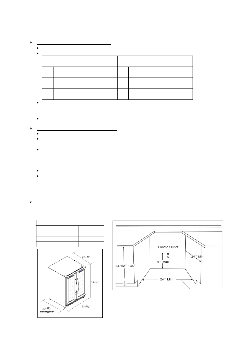 Built – in cabinet instructions | Avanti WBV21DZ User Manual | Page 9 / 24