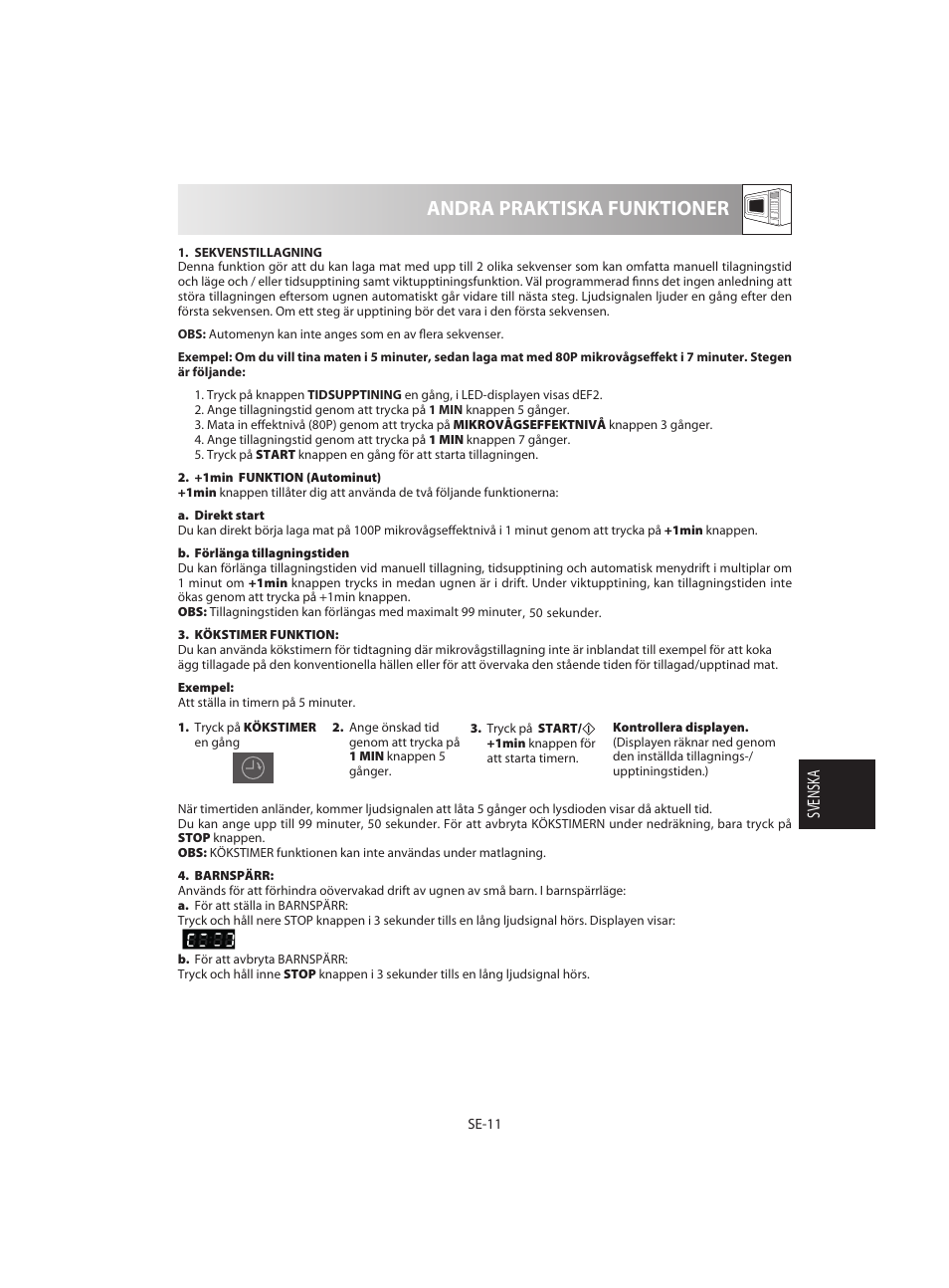 Andra praktiska funktioner | Sharp R-642BKW User Manual | Page 109 / 180