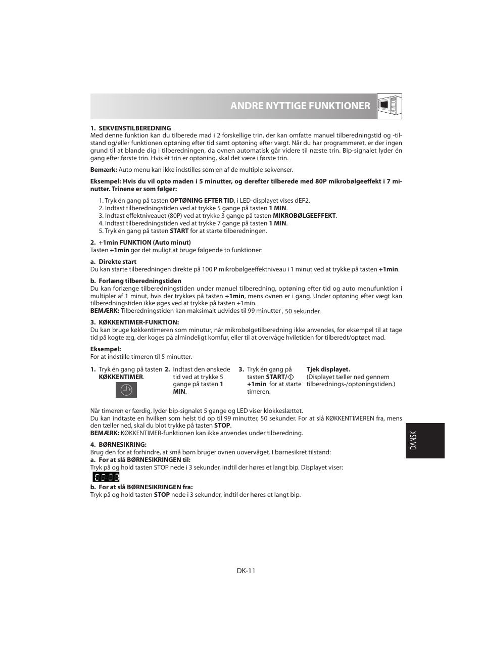 Andre nyttige funktioner | Sharp R-642BKW User Manual | Page 125 / 180