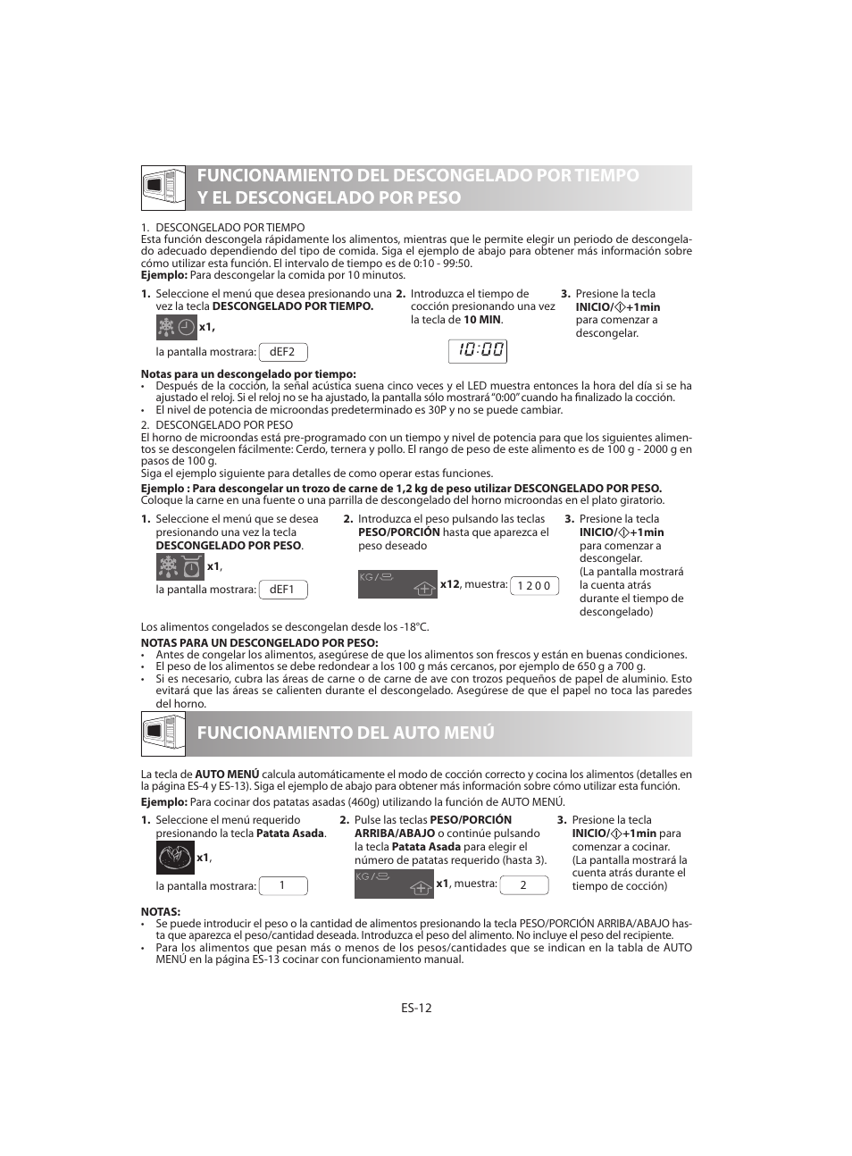 Funcionamiento del auto menú | Sharp R-642BKW User Manual | Page 30 / 180