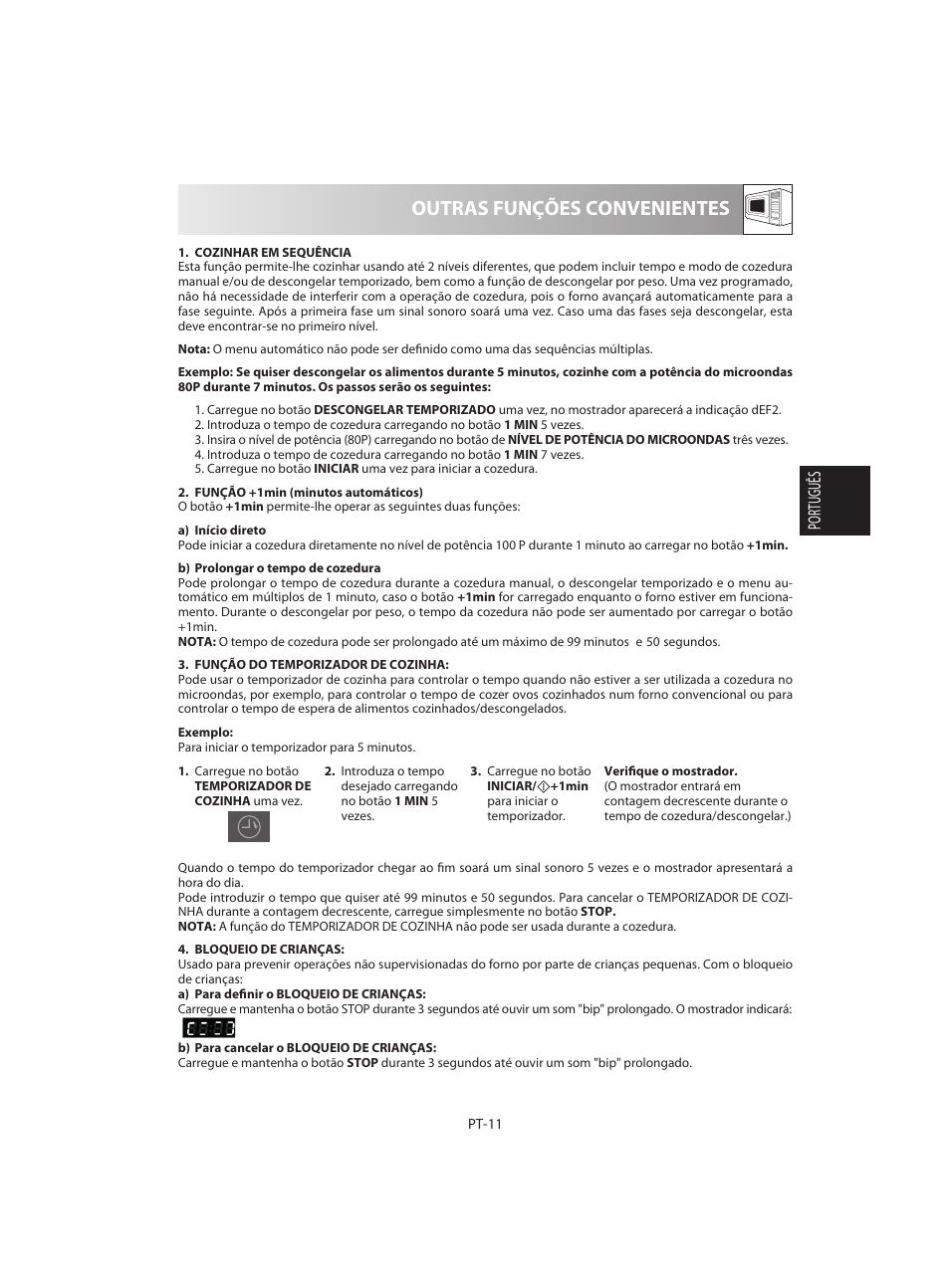 Outras funções convenientes | Sharp R-642BKW User Manual | Page 45 / 180