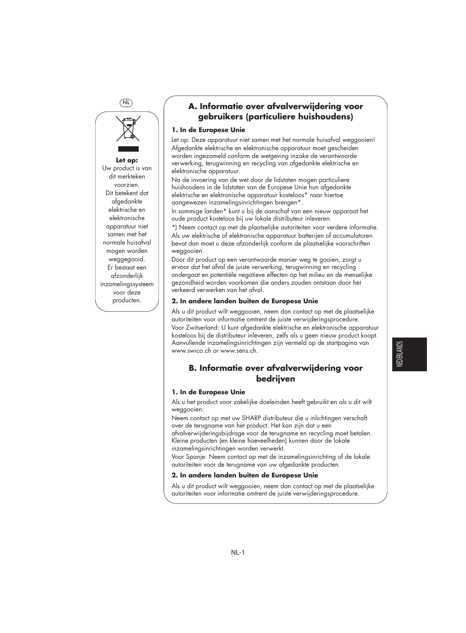 Nederlands | Sharp R-642BKW User Manual | Page 83 / 180