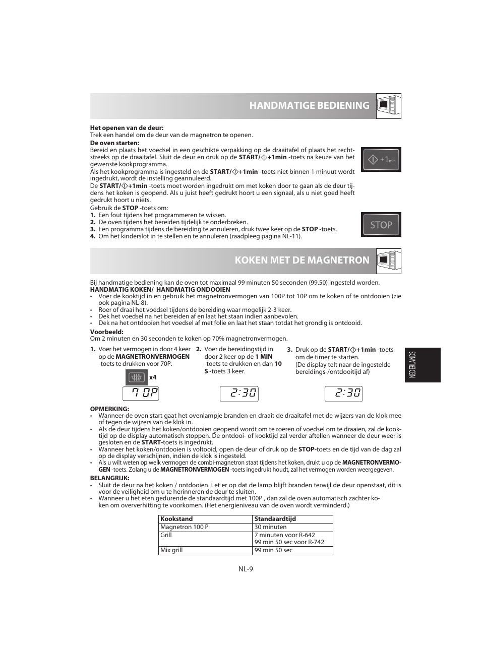 Koken met de magnetron handmatige bediening | Sharp R-642BKW User Manual | Page 91 / 180