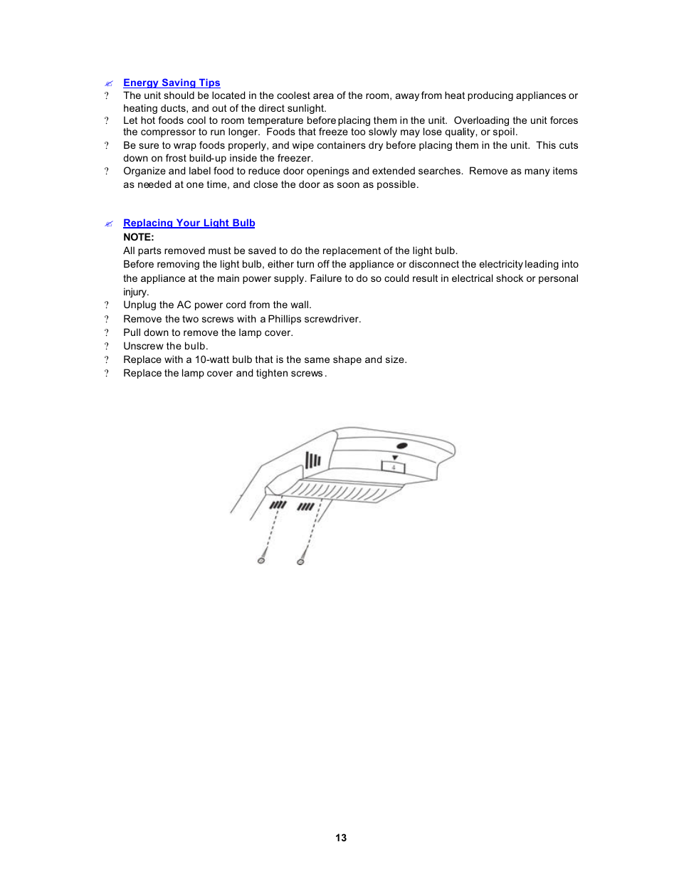 Avanti 1062PSS User Manual | Page 13 / 22