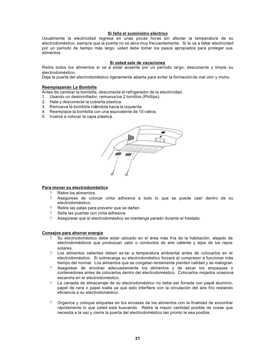 Avanti 1062PSS User Manual | Page 21 / 22