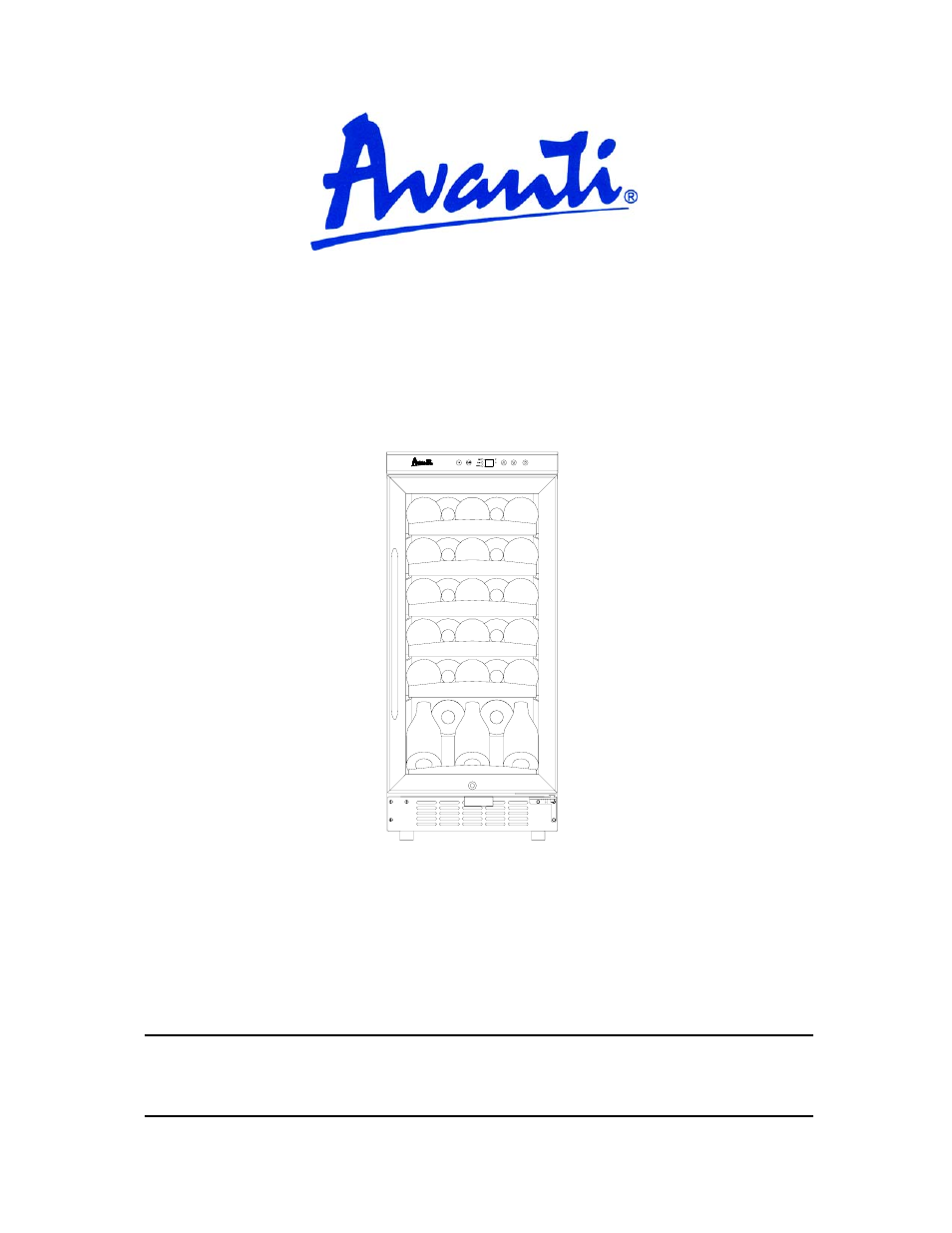 Avanti WC1500DSS User Manual | 20 pages