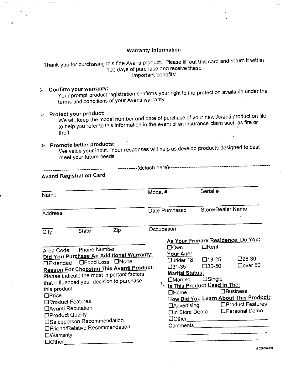 Other | Avanti DG24CSS User Manual | Page 28 / 28