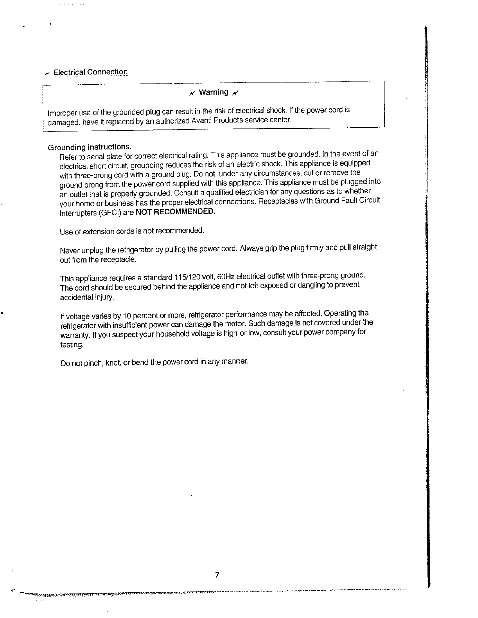 Avanti 31YWT User Manual | Page 7 / 23