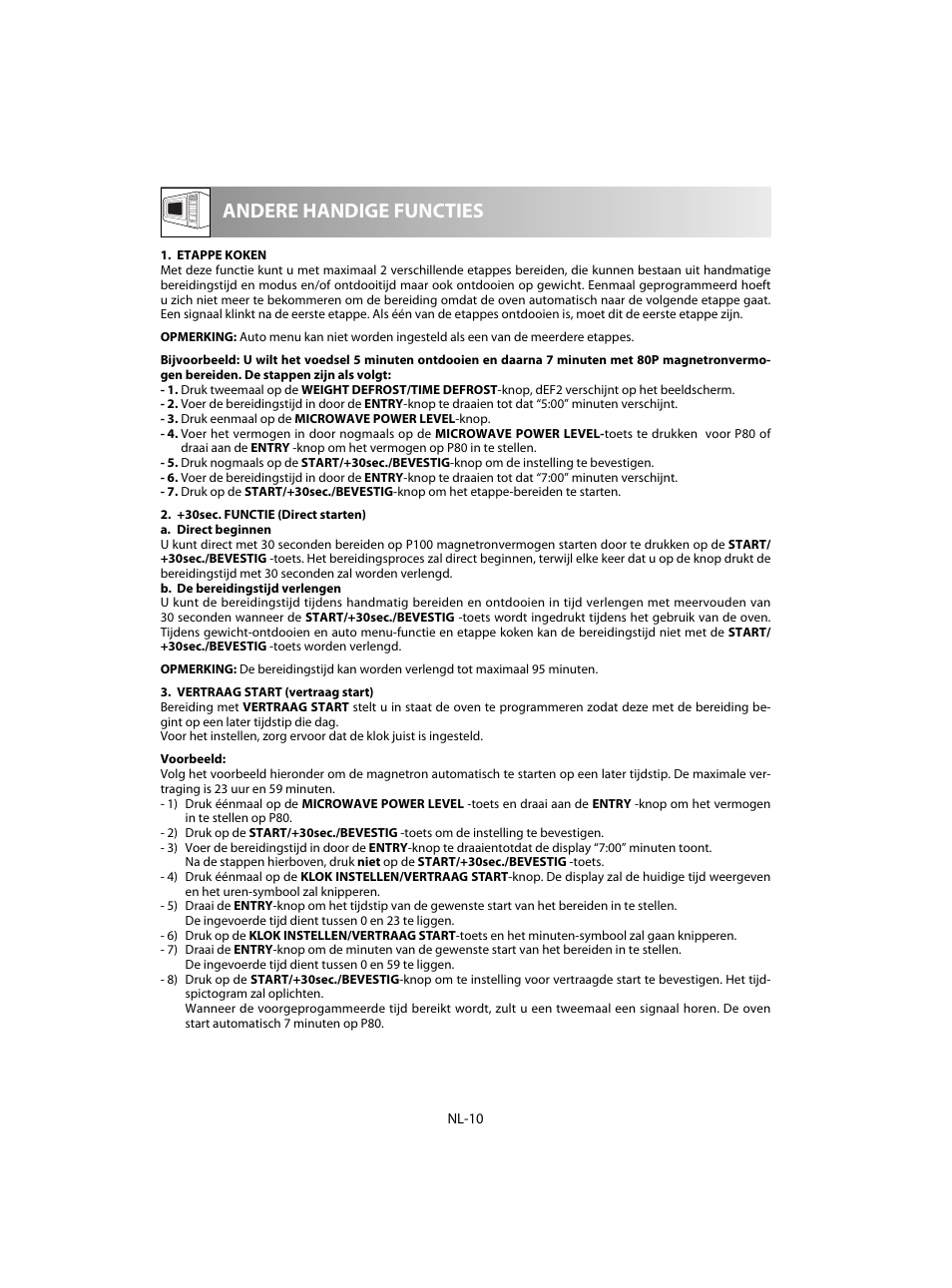Andere handige functies | Sharp R-20STW User Manual | Page 92 / 180