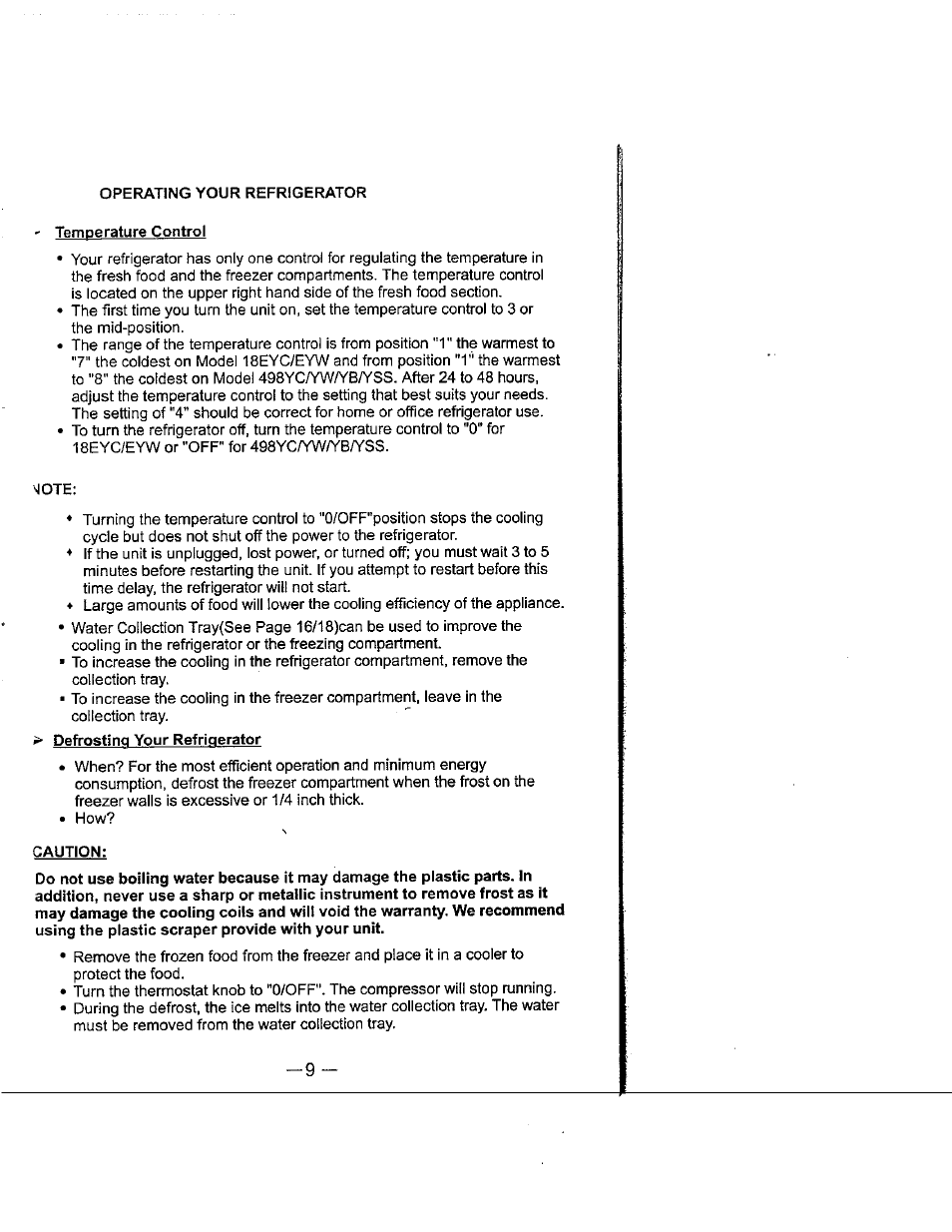 Avanti 18EYC User Manual | Page 10 / 21