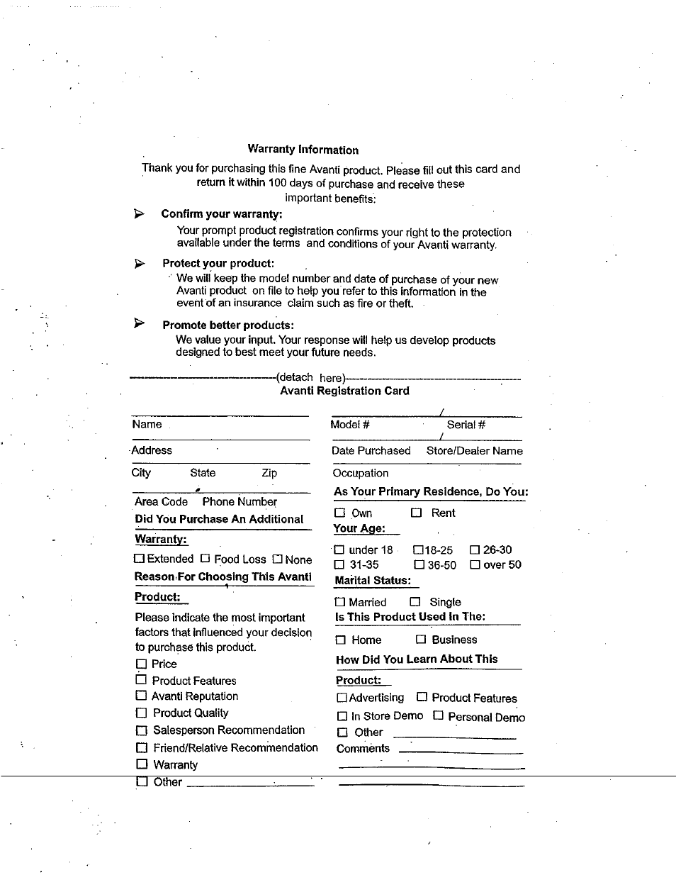 Avanti 18EYC User Manual | Page 2 / 21