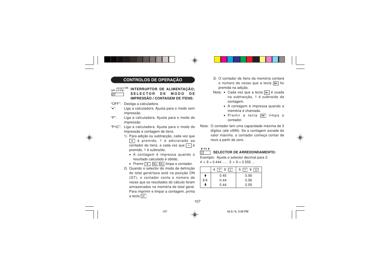 Sharp EL-1750PIIIGY User Manual | Page 109 / 164