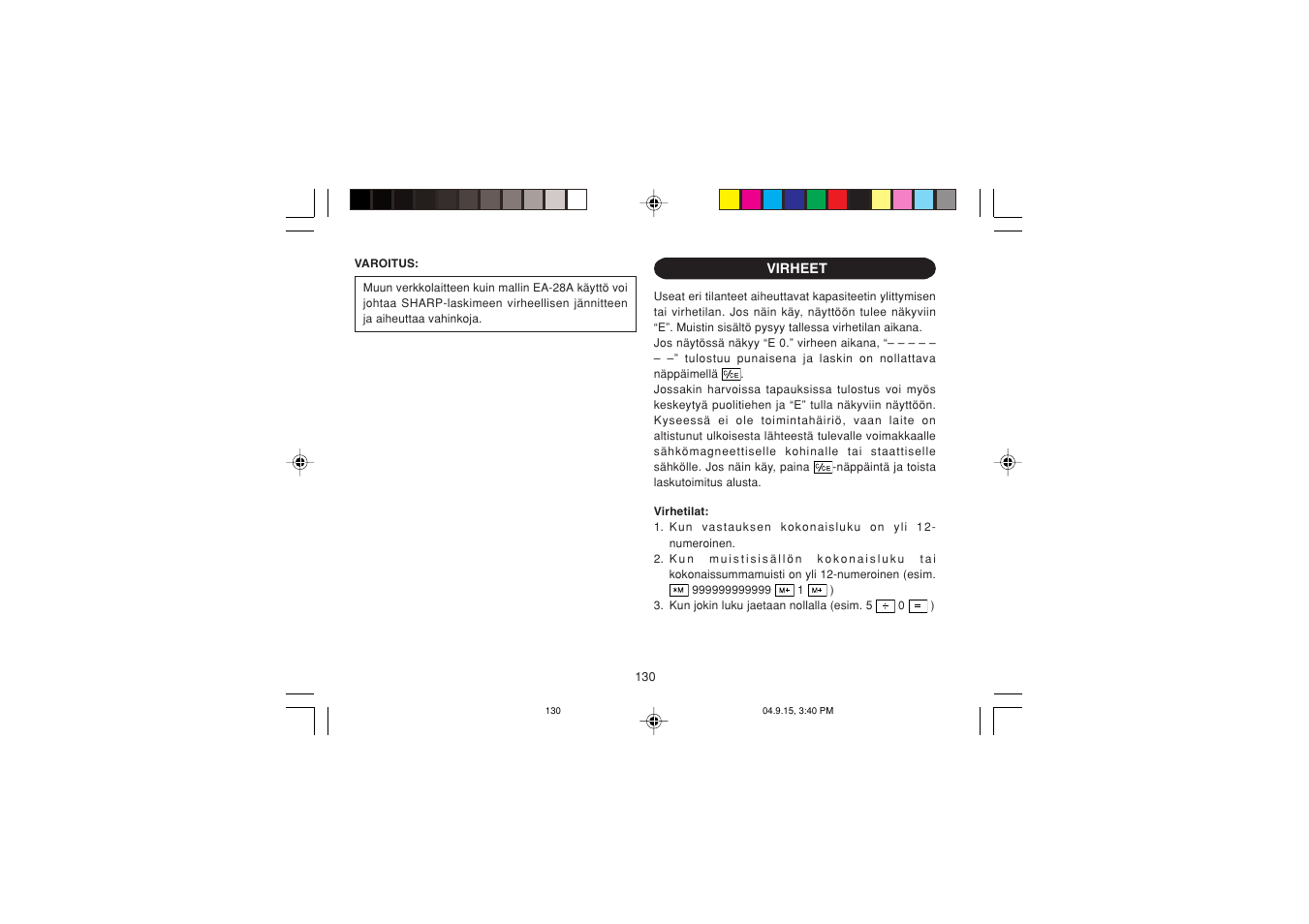 Sharp EL-1750PIIIGY User Manual | Page 132 / 164