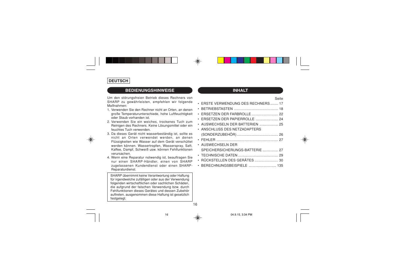 Sharp EL-1750PIIIGY User Manual | Page 18 / 164