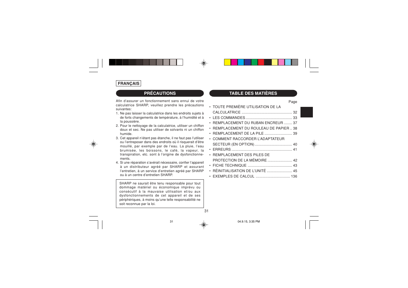 Sharp EL-1750PIIIGY User Manual | Page 33 / 164