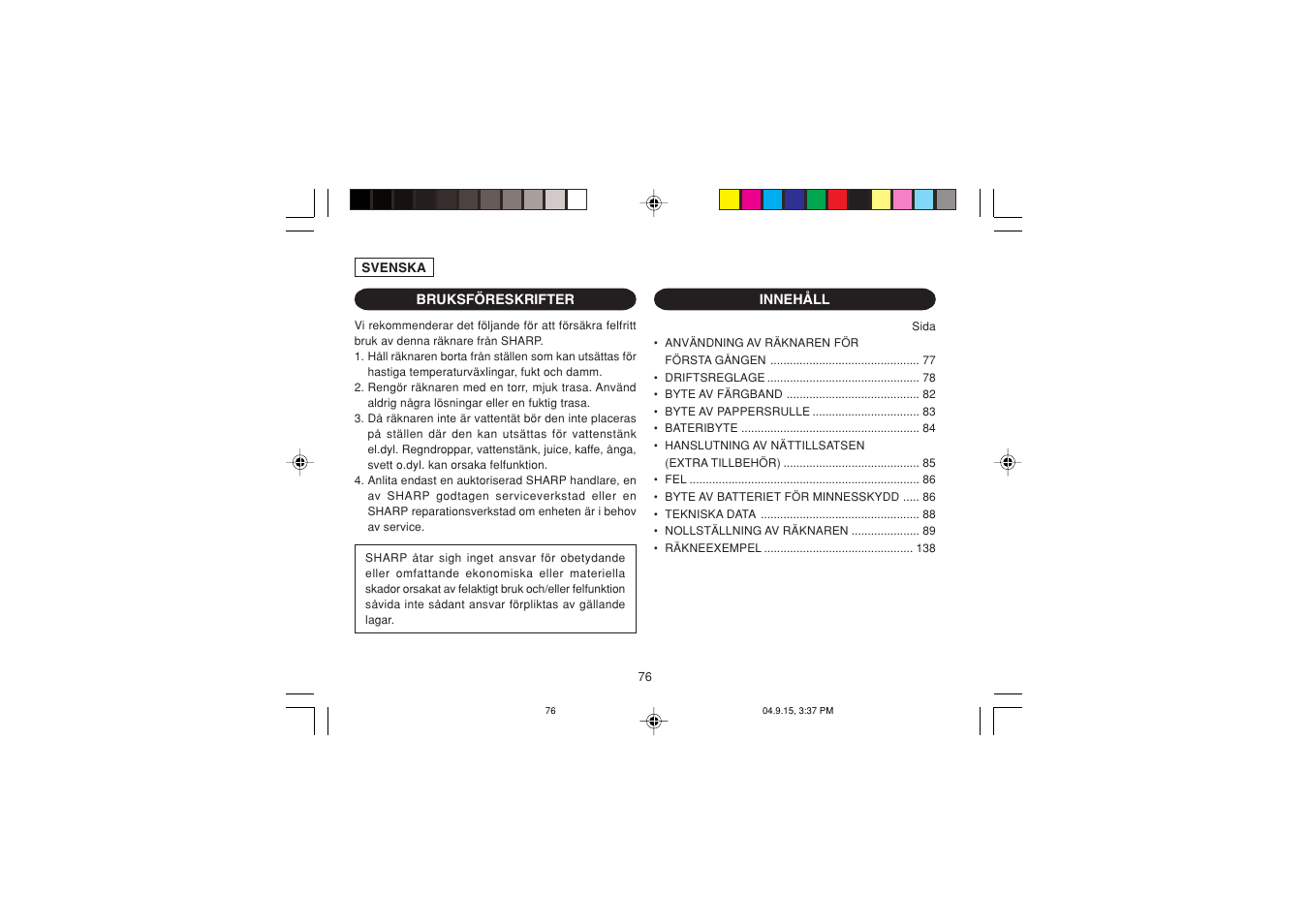 Sharp EL-1750PIIIGY User Manual | Page 78 / 164