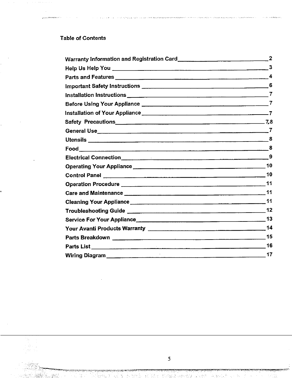 Avanti MO619M User Manual | Page 5 / 17