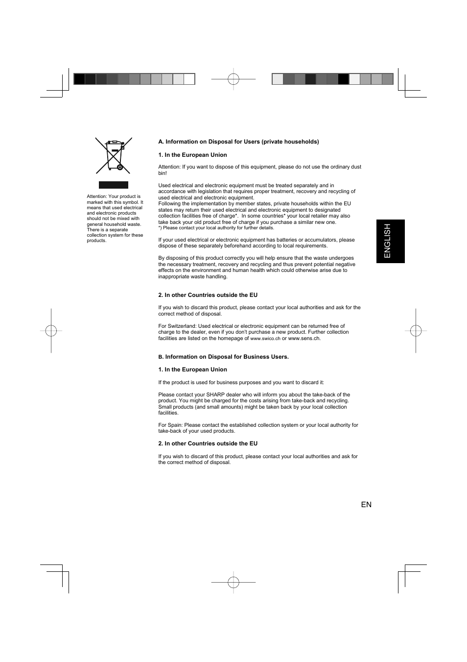 English | Sharp IG-A10EU-W User Manual | Page 11 / 64
