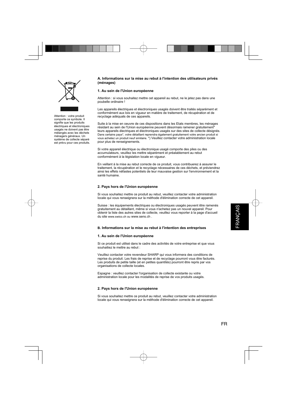 Français | Sharp IG-A10EU-W User Manual | Page 31 / 64