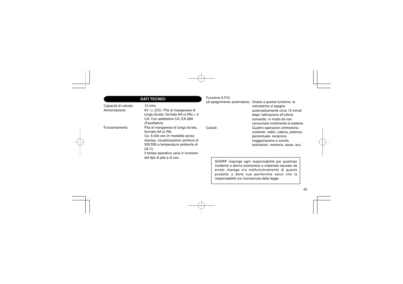 Sharp EL-1611PGY User Manual | Page 45 / 68