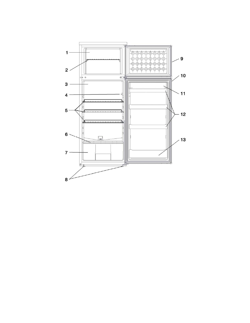 Parts and features | Avanti REFRIGERATOR RA758WT User Manual | Page 6 / 20