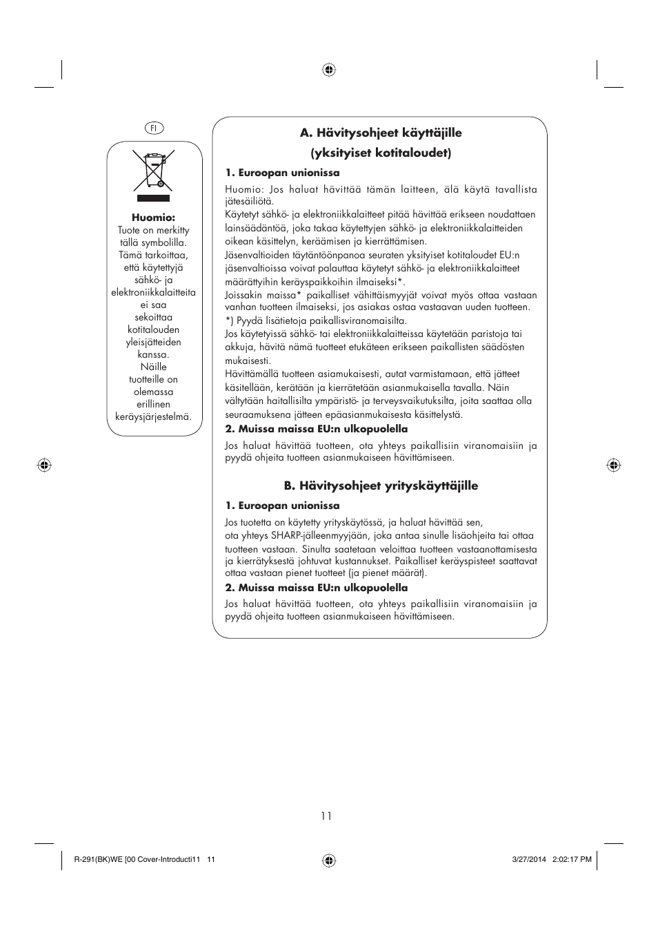 Sharp R-291BKWE User Manual | Page 12 / 210