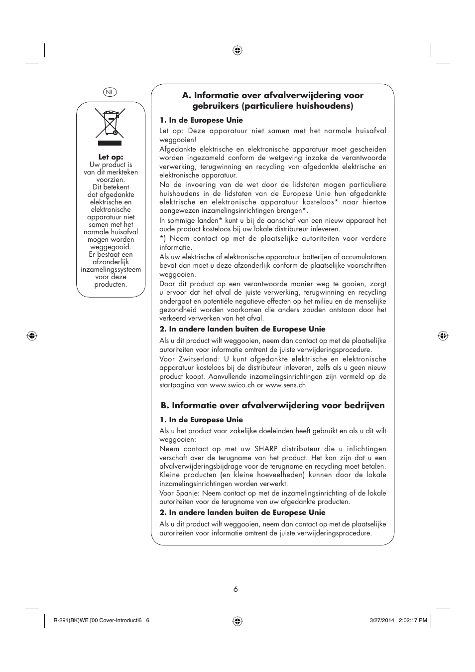 Sharp R-291BKWE User Manual | Page 7 / 210