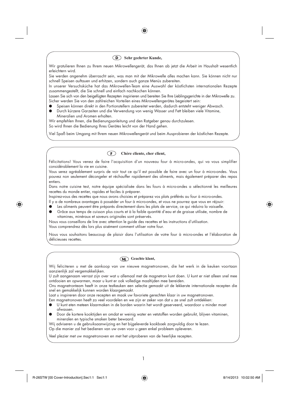 Sharp R-261STW User Manual | Page 2 / 188